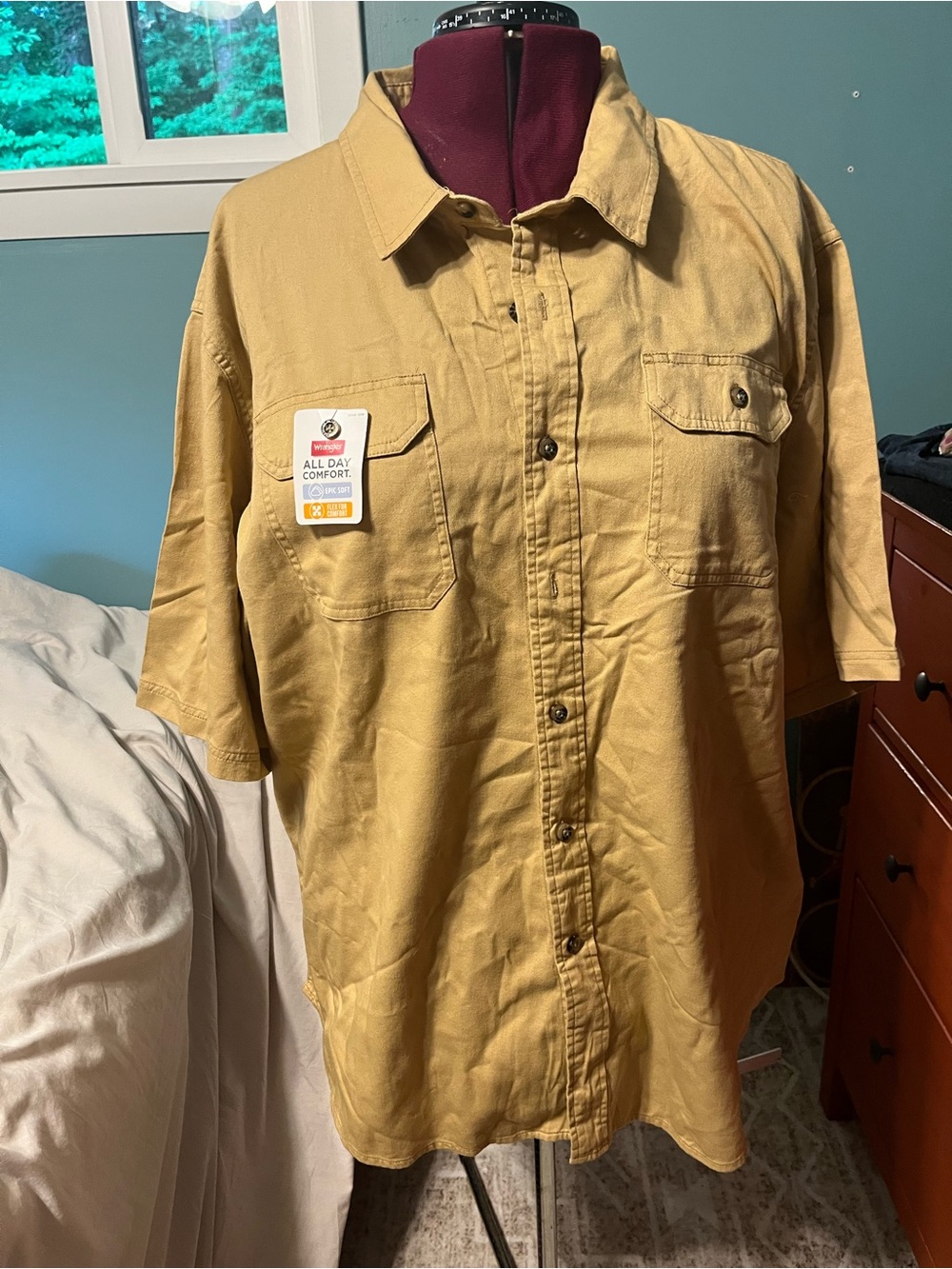Men's Short-Sleeve Work Shirt - tan/khaki